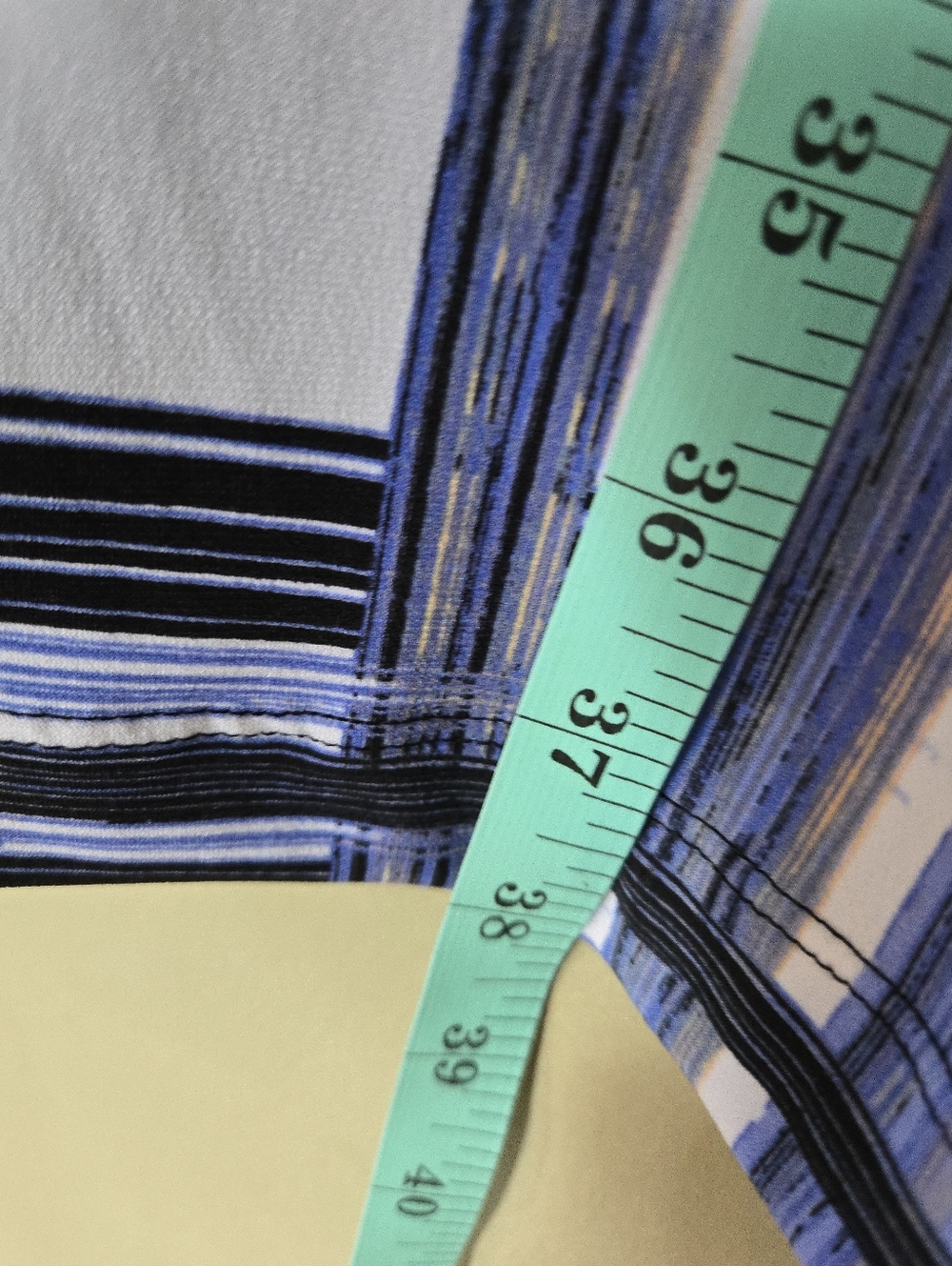 Chico's | Blue and Black Floral Stripe Midi Dress, Size 2 (Equivalent To Large) - Picture 7 of 7
